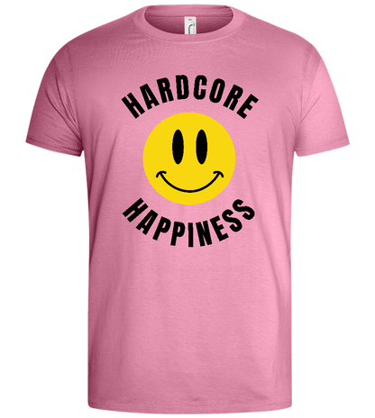 Happiness Goes Hardcore Design - Basic men's t-shirt_PINK ORCHID_front