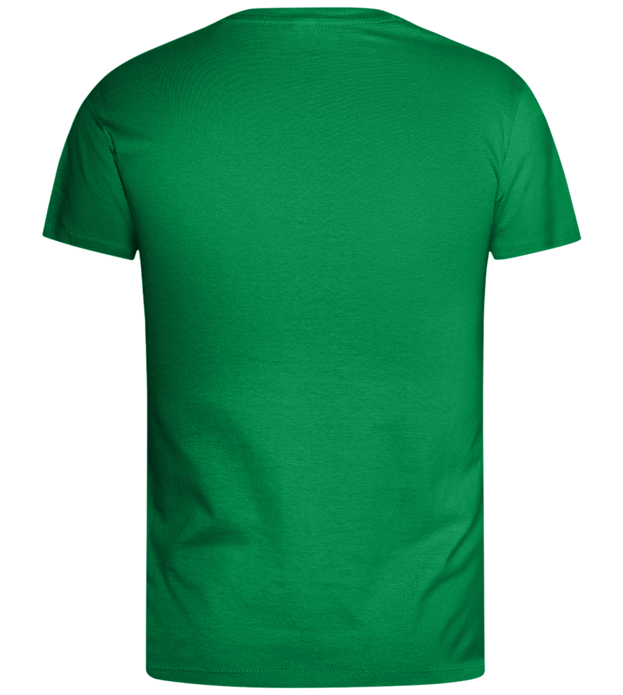 Happiness Goes Hardcore Design - Basic men's t-shirt_MEADOW GREEN_back