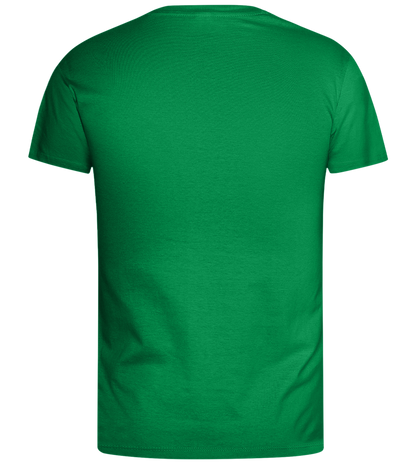 Happiness Goes Hardcore Design - Basic men's t-shirt_MEADOW GREEN_back