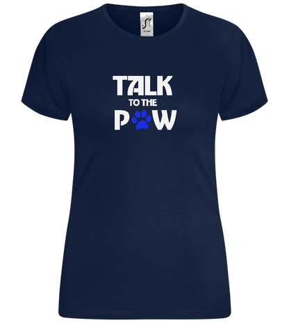 Talk to the Paw Design - Comfort women's t-shirt_MARINE_front