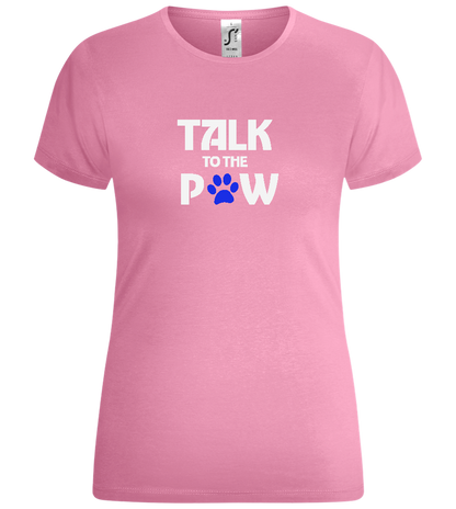 Talk to the Paw Design - Comfort women's t-shirt_PINK ORCHID_front