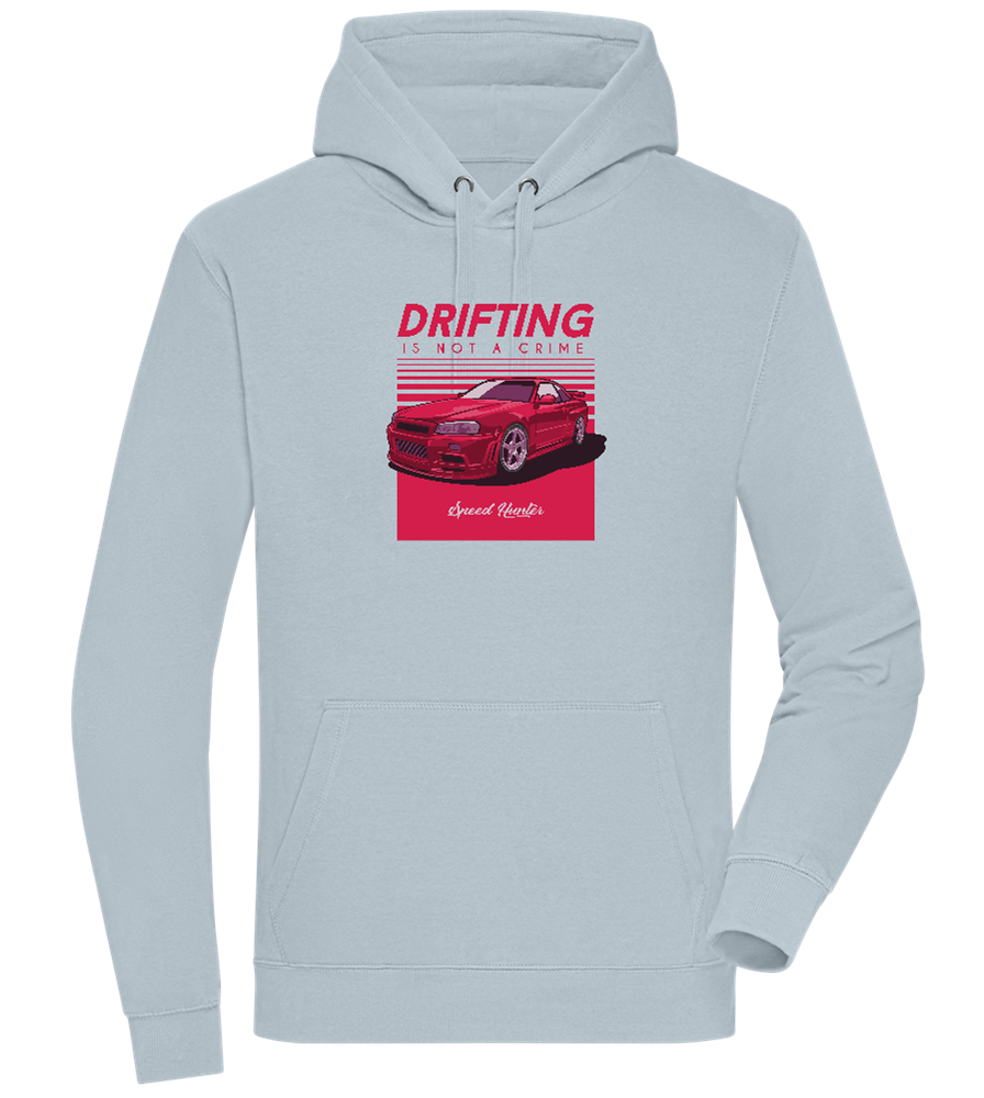 Drifting Not A Crime Design - Premium unisex hoodie_CREAMY BLUE_front