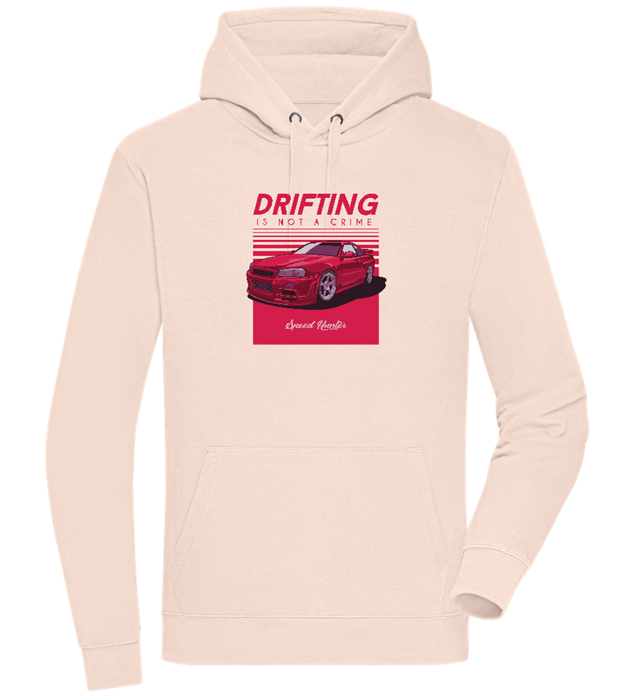 Drifting Not A Crime Design - Premium unisex hoodie_LIGHT PEACH ROSE_front