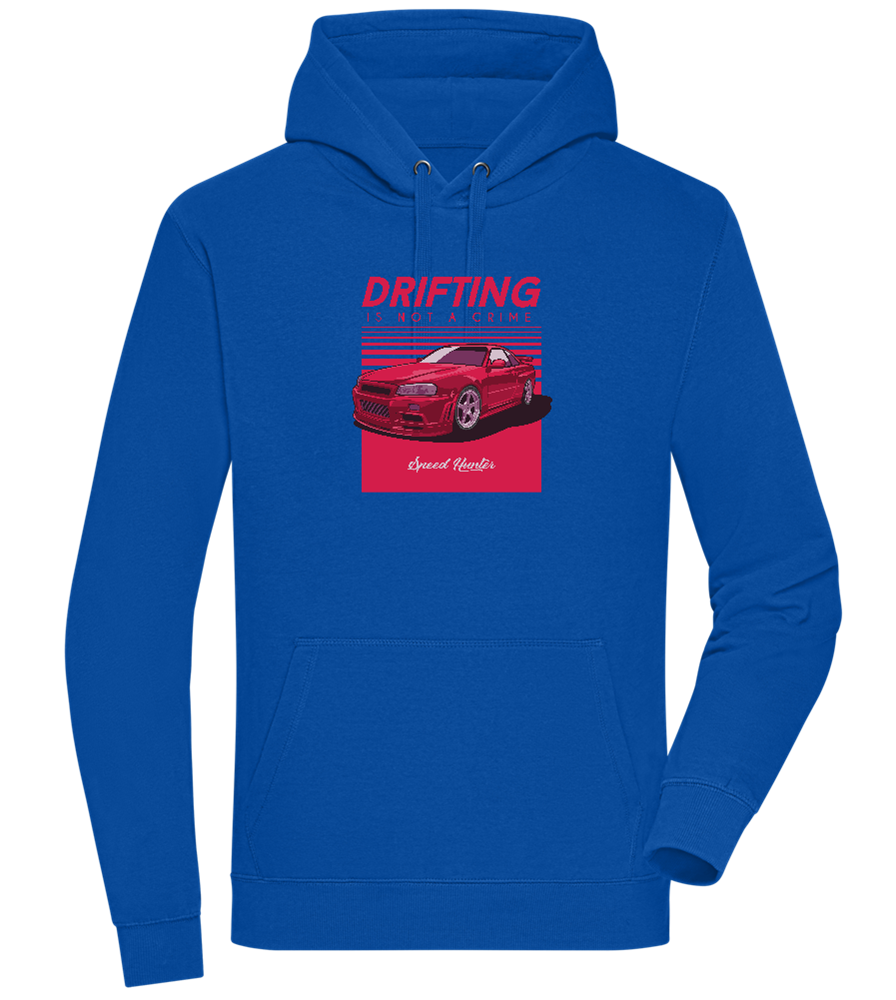 Drifting Not A Crime Design - Premium unisex hoodie_ROYAL_front