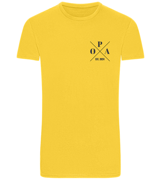 OPA EST Design - Basic men's fitted t-shirt_YELLOW_front