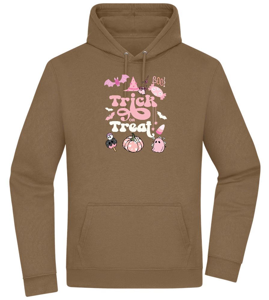 Pink Trick or Treat Design - Premium Essential Unisex Hoodie_ARMY_front