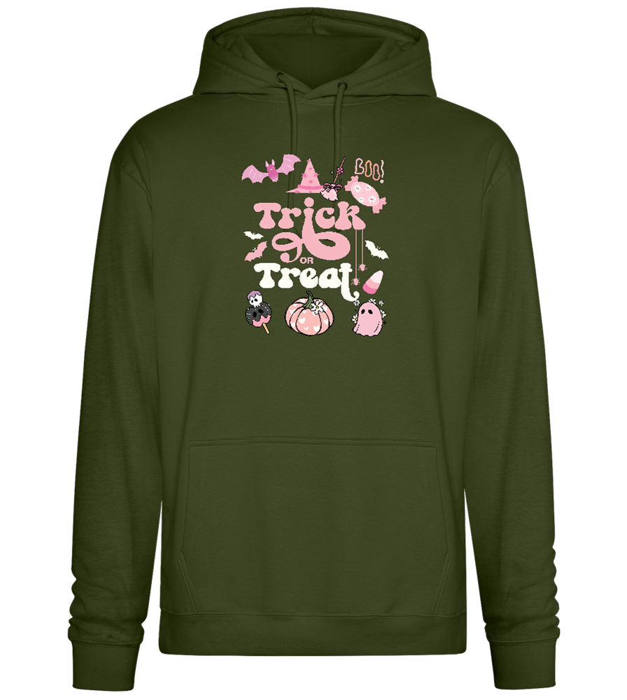 Pink Trick or Treat Design - Premium Essential Unisex Hoodie_ARMY_front