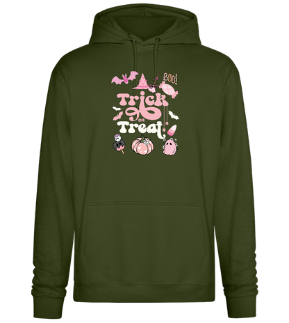 Pink Trick or Treat Design - Premium Essential Unisex Hoodie_ARMY_front