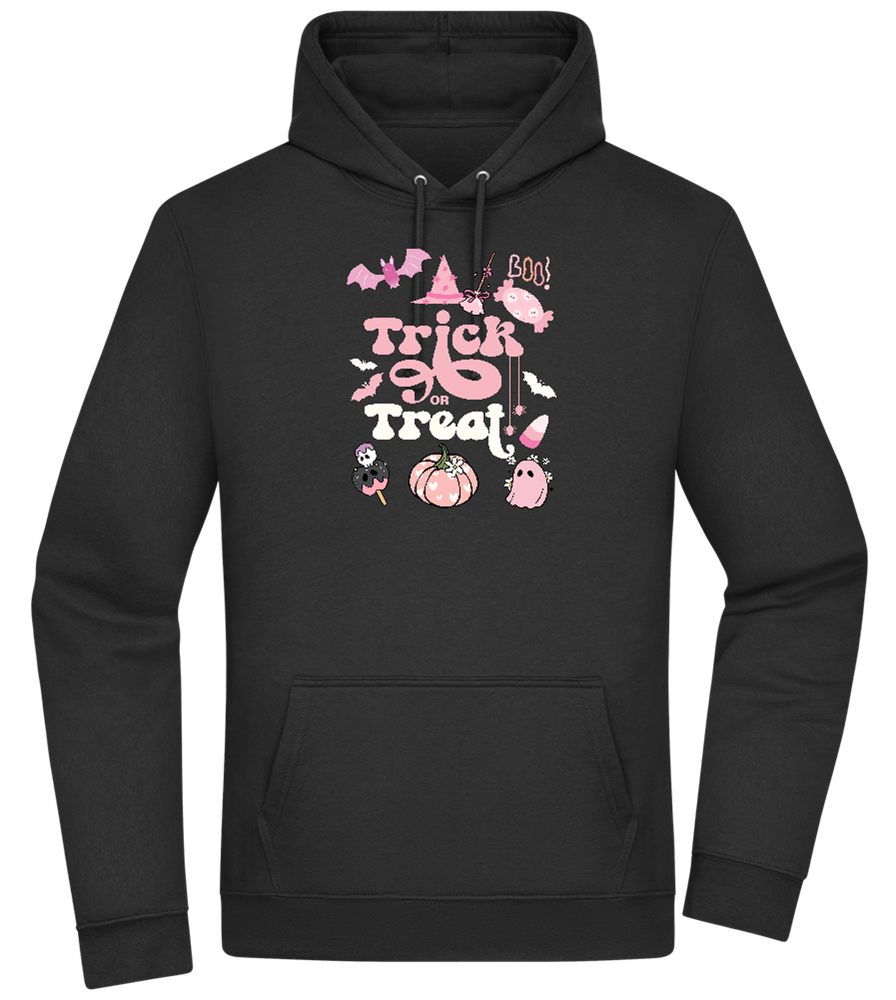 Pink Trick or Treat Design - Premium Essential Unisex Hoodie_BLACK_front