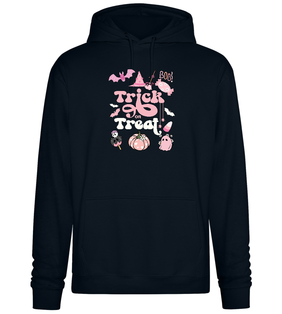 Pink Trick or Treat Design - Premium Essential Unisex Hoodie_BLACK_front