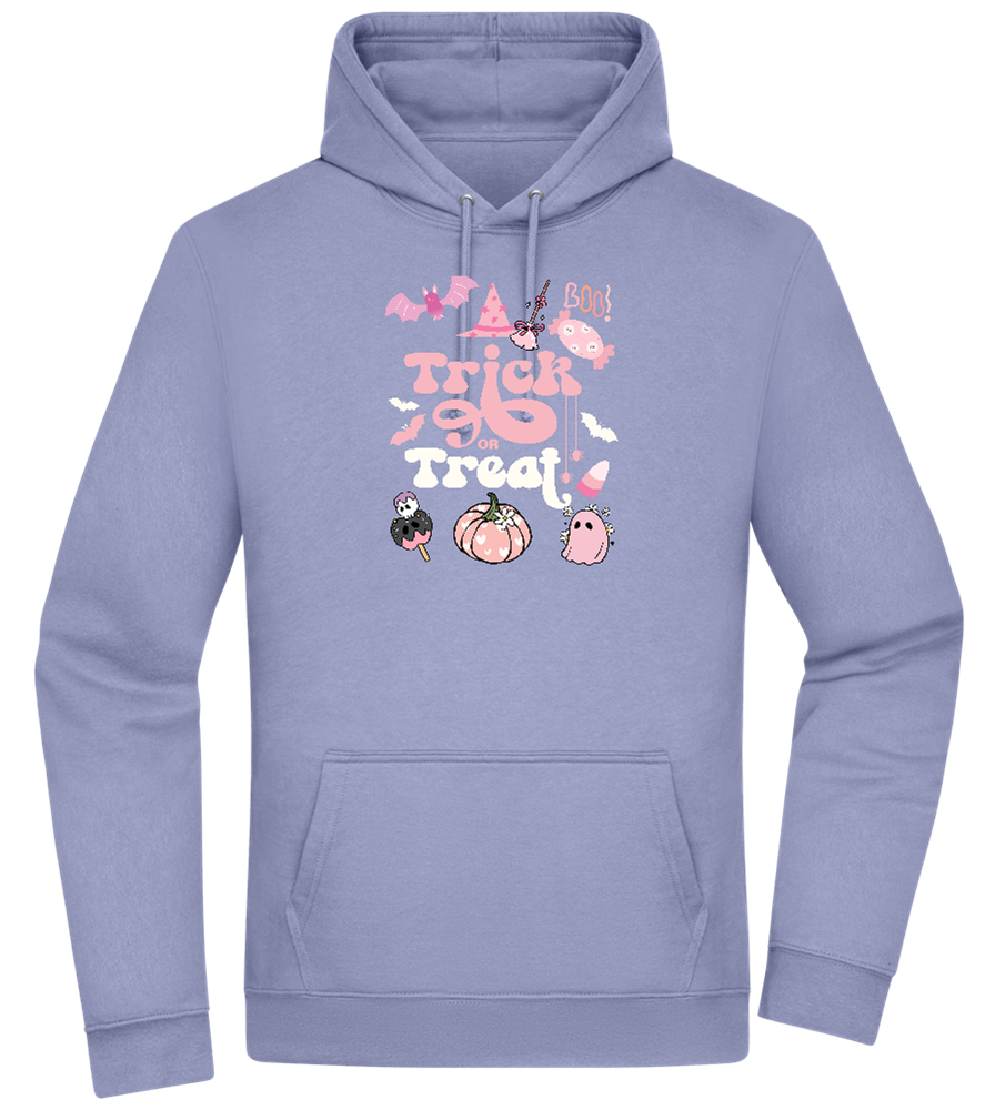 Pink Trick or Treat Design - Premium Essential Unisex Hoodie_BLUE_front