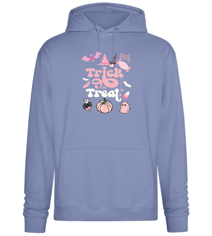 Pink Trick or Treat Design - Premium Essential Unisex Hoodie_BLUE_front