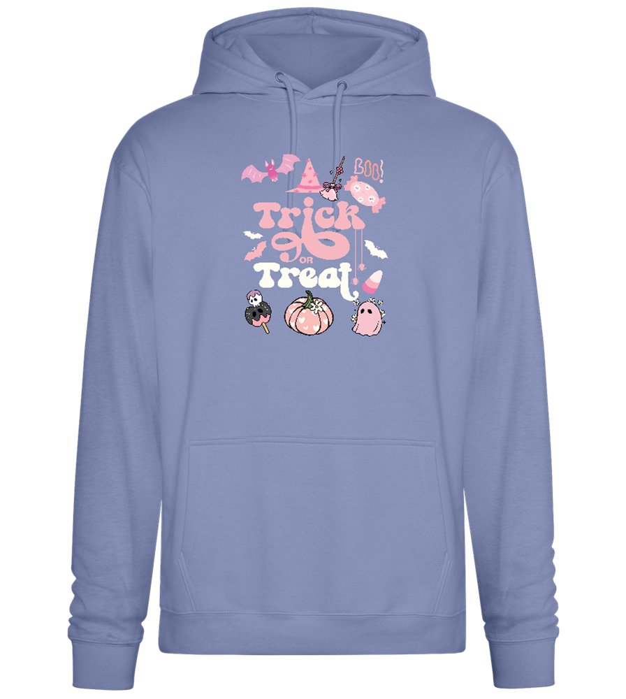 Pink Trick or Treat Design - Premium Essential Unisex Hoodie_BLUE_front