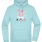 Pink Trick or Treat Design - Premium Essential Unisex Hoodie_POOL BLUE_front