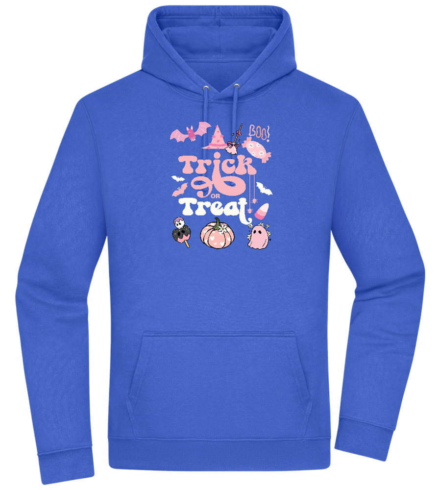 Pink Trick or Treat Design - Premium Essential Unisex Hoodie_ROYAL_front