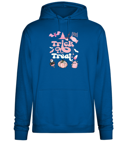 Pink Trick or Treat Design - Premium Essential Unisex Hoodie_ROYAL_front