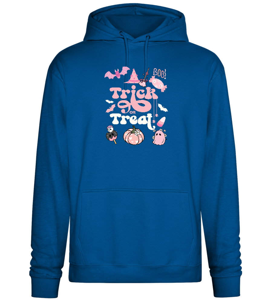 Pink Trick or Treat Design - Premium Essential Unisex Hoodie_ROYAL_front