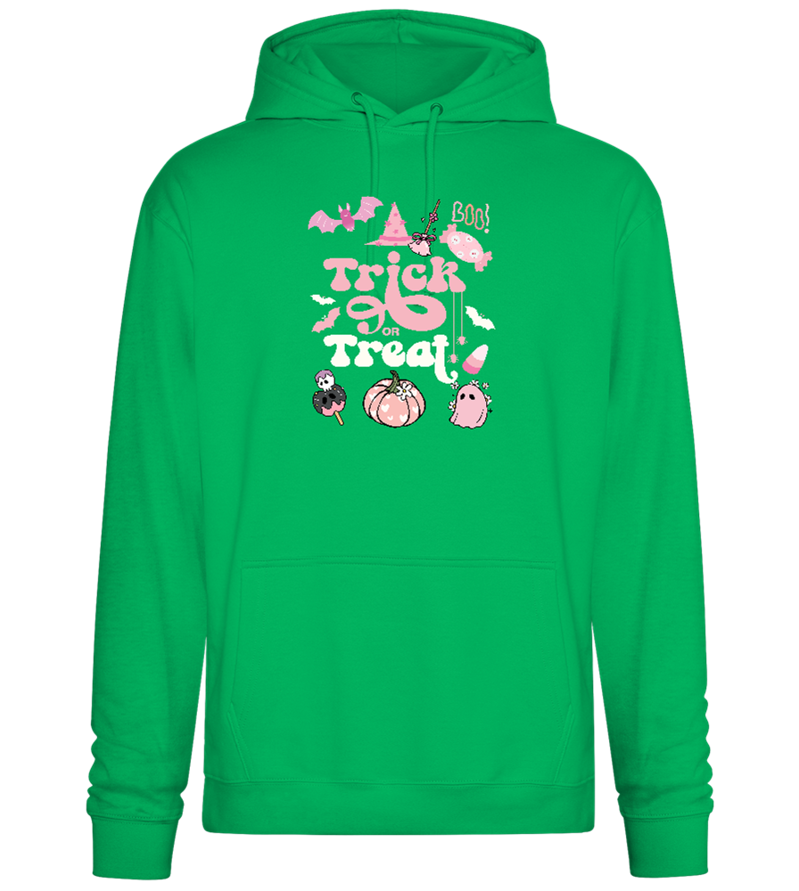 Pink Trick or Treat Design - Premium Essential Unisex Hoodie_SPRING GREEN_front