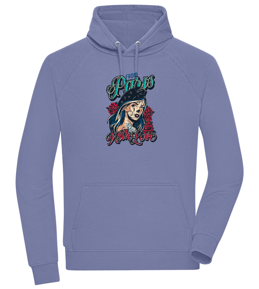 From Paris With Love Design - Comfort unisex hoodie_BLUE_front