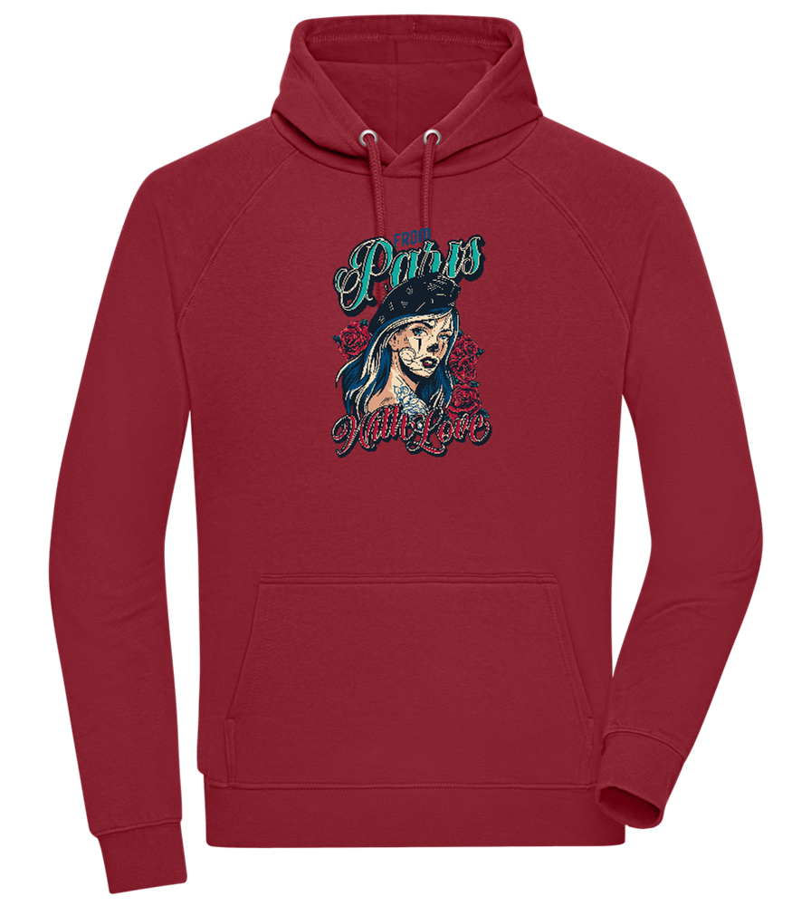 From Paris With Love Design - Comfort unisex hoodie_BORDEAUX_front