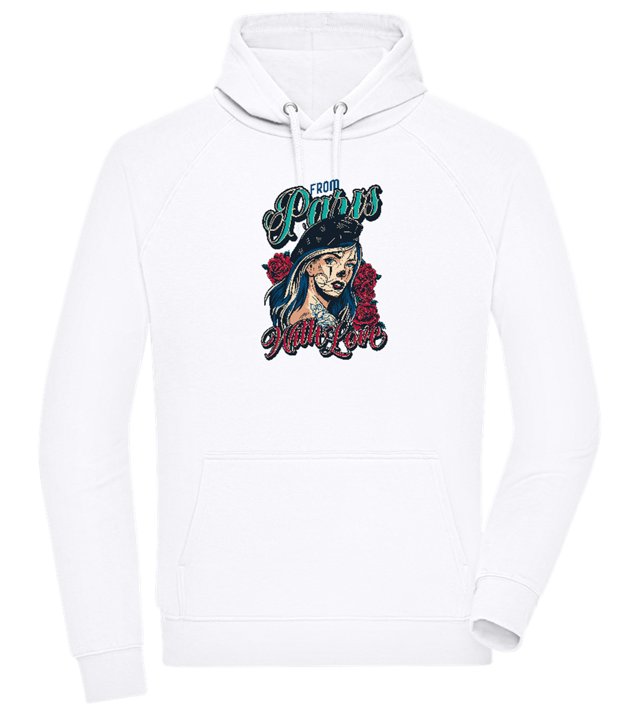 From Paris With Love Design - Comfort unisex hoodie_WHITE_front