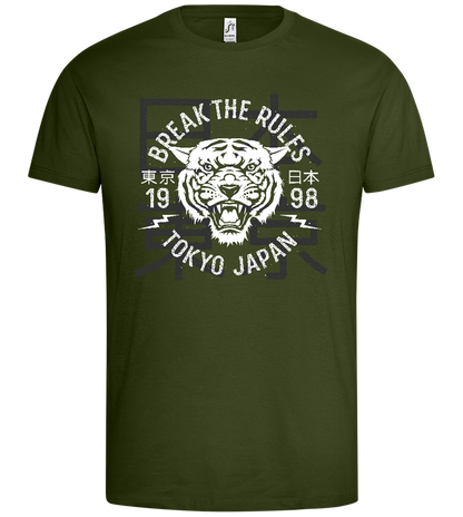 Unleash the Tiger Design - Premium men's t-shirt_ARMY_front