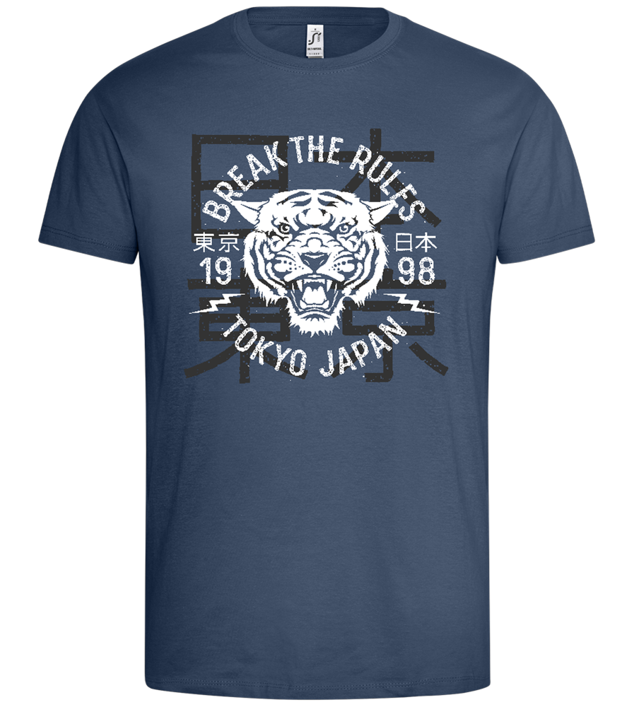 Unleash the Tiger Design - Premium men's t-shirt_DENIM_front