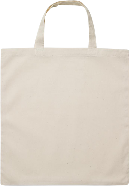 Zodiac Scorpio Design - Essential short handle cotton tote bag_BEIGE_back