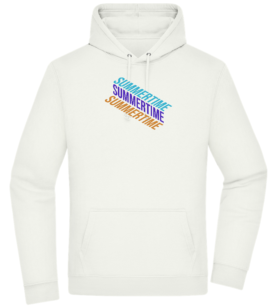 Summertime Text Design - Premium Essential Unisex Hoodie_CREAMY GREEN_front