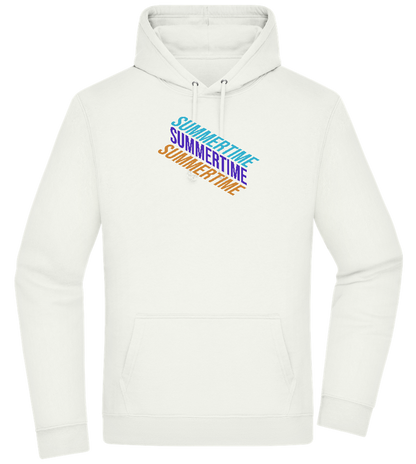 Summertime Text Design - Premium Essential Unisex Hoodie_CREAMY GREEN_front