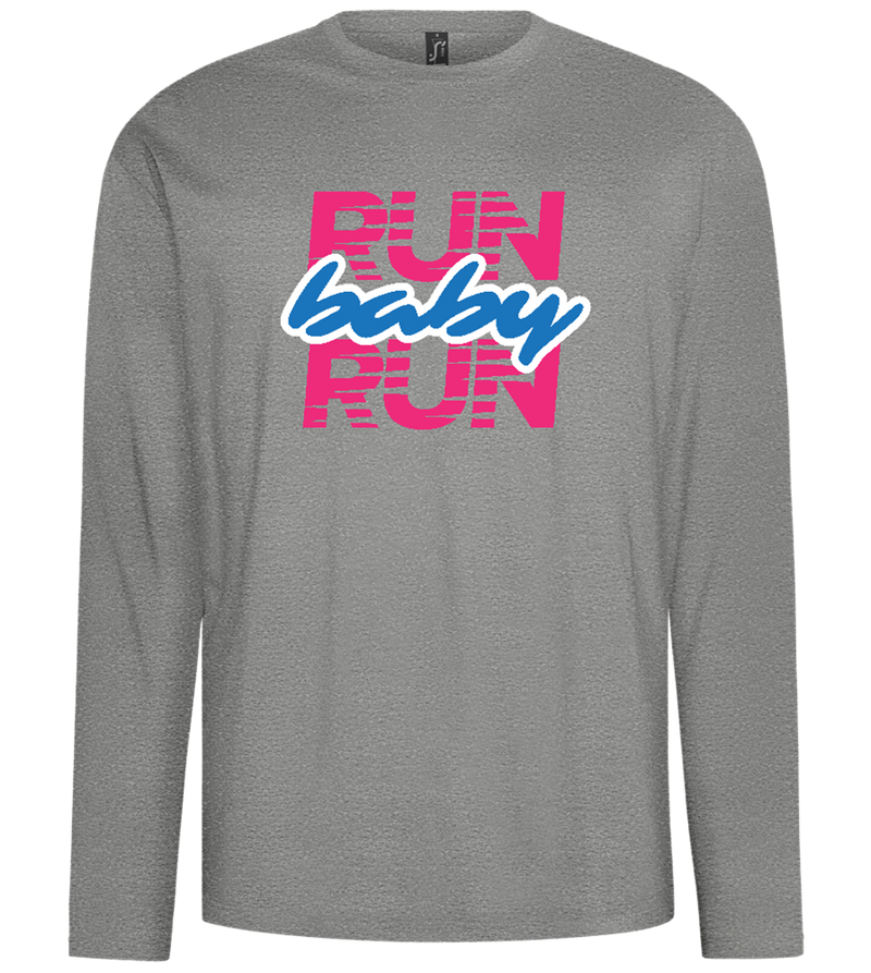 Run Baby Run Design - Comfort men's long sleeve t-shirt_ORION GREY_front