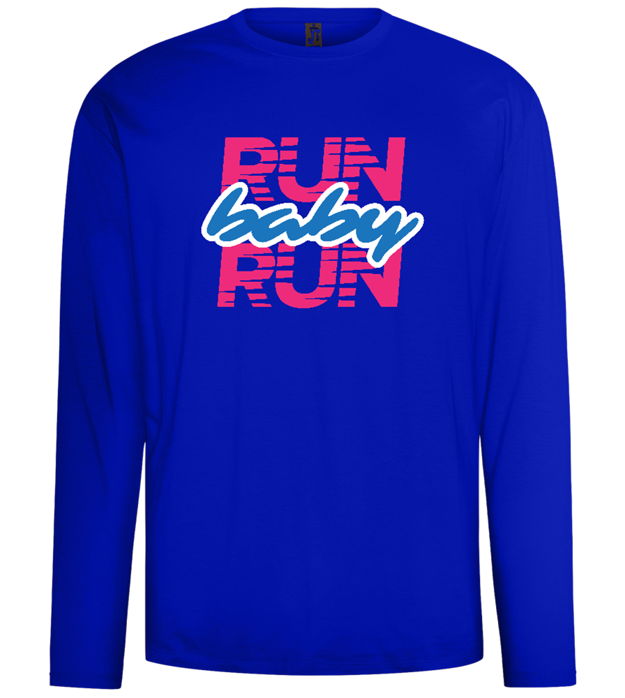 Run Baby Run Design - Comfort men's long sleeve t-shirt_OVERSEAS_front