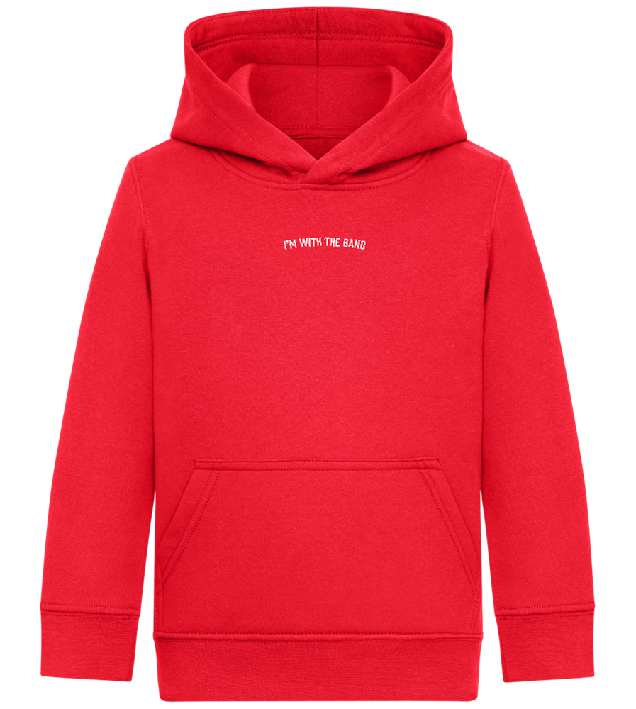 Im With the Band Design - Comfort Kids Hoodie_BRIGHT RED_front