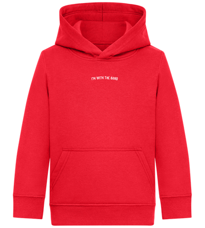 Im With the Band Design - Comfort Kids Hoodie_BRIGHT RED_front