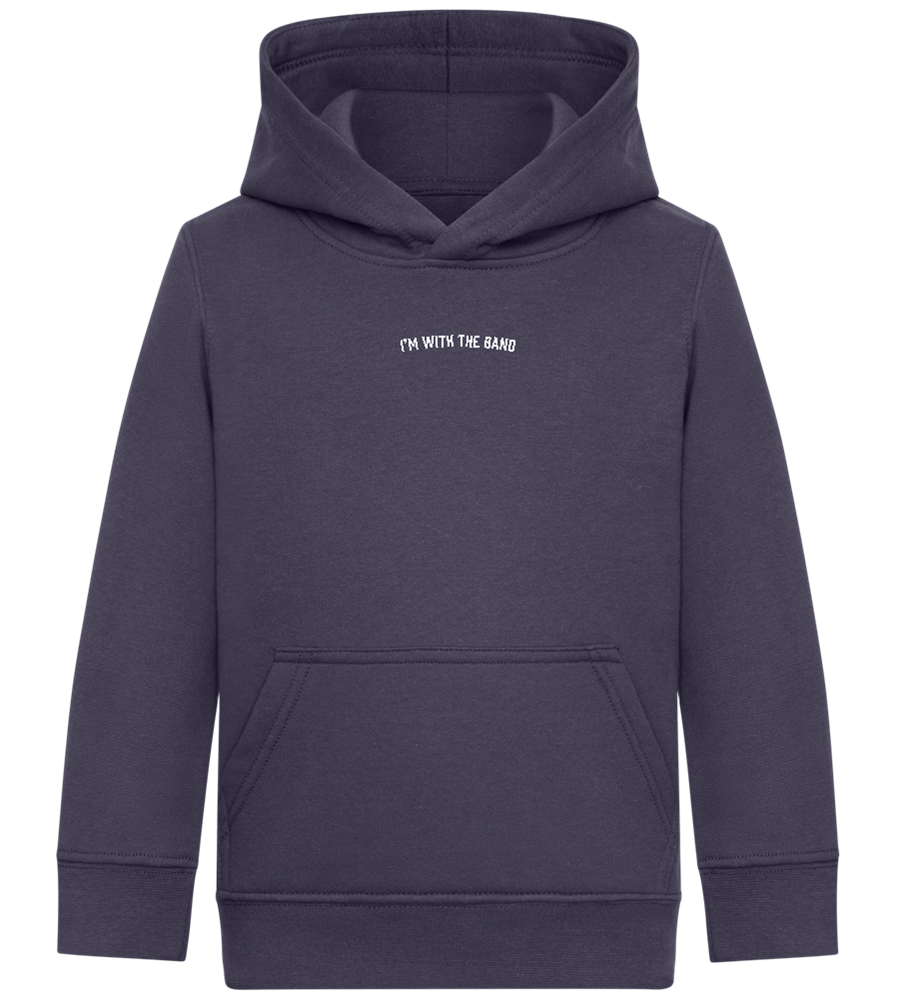 Im With the Band Design - Comfort Kids Hoodie_FRENCH NAVY_front