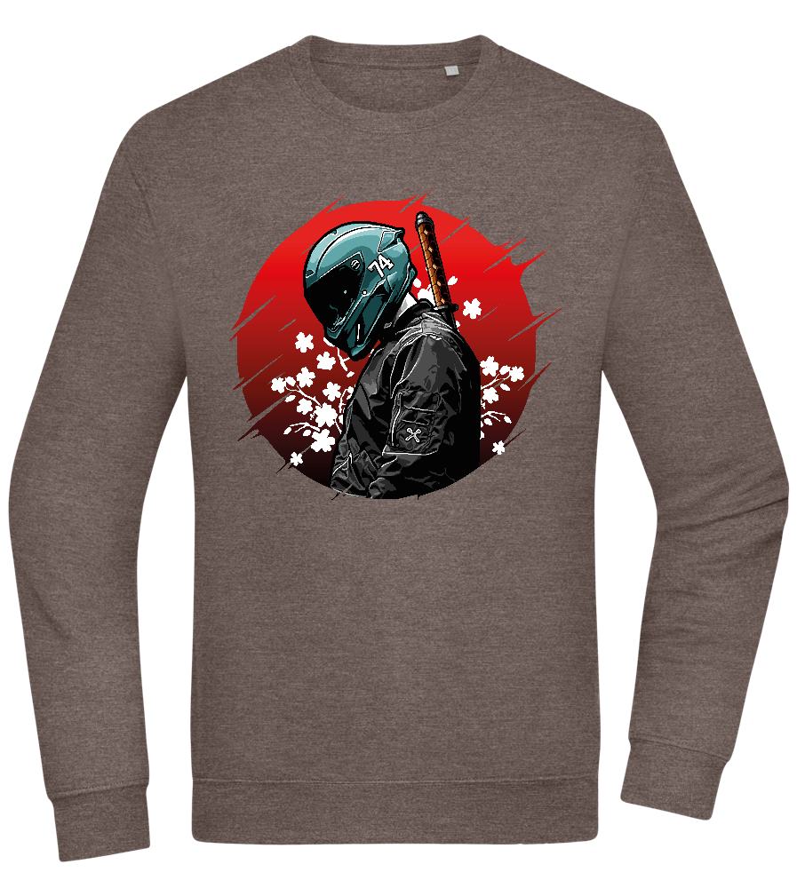 Samurai Bike 2 Design - Comfort Essential Unisex Sweater_CHARCOAL CHIN_front