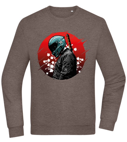 Samurai Bike 2 Design - Comfort Essential Unisex Sweater_CHARCOAL CHIN_front