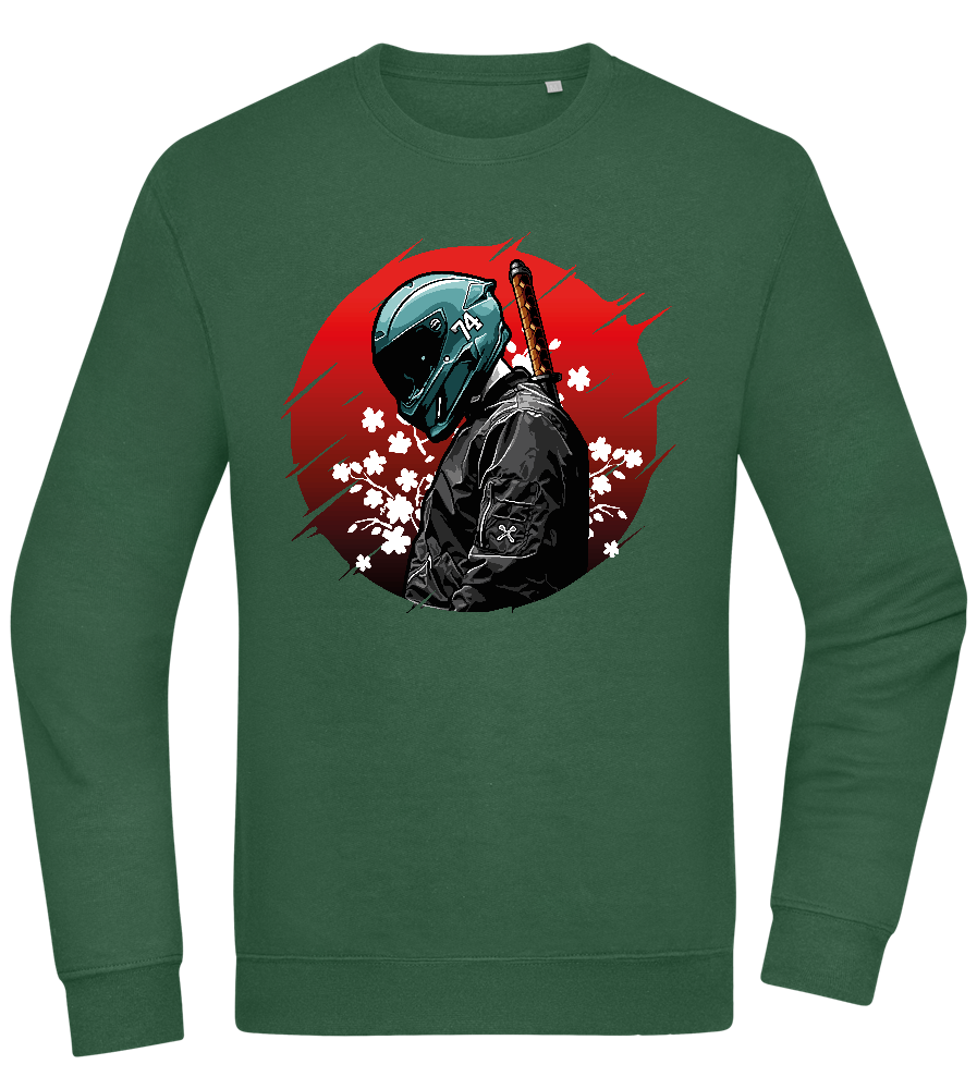 Samurai Bike 2 Design - Comfort Essential Unisex Sweater_GREEN BOTTLE_front