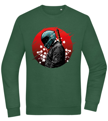 Samurai Bike 2 Design - Comfort Essential Unisex Sweater_GREEN BOTTLE_front