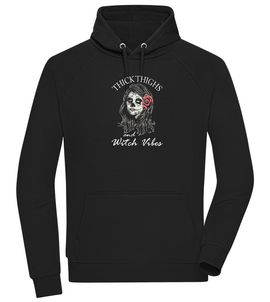 Thick Thighs Design - Comfort unisex hoodie_BLACK_front