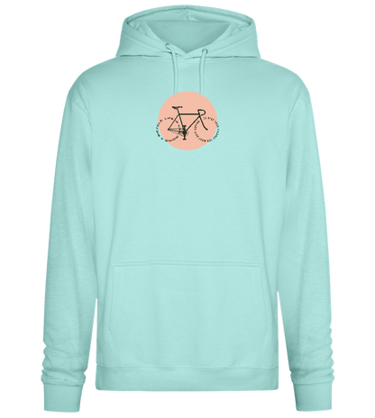 Bicycle Life Keep Moving Design - Premium Essential Unisex Hoodie_ARCTIC BLUE_front