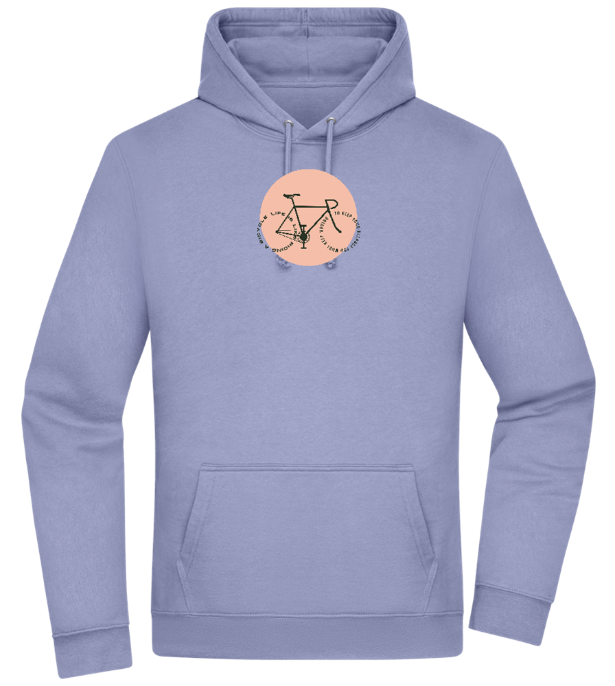 Bicycle Life Keep Moving Design - Premium Essential Unisex Hoodie_BLUE_front