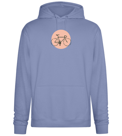 Bicycle Life Keep Moving Design - Premium Essential Unisex Hoodie_BLUE_front