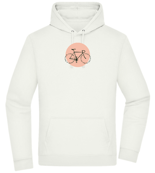 Bicycle Life Keep Moving Design - Premium Essential Unisex Hoodie_CREAMY GREEN_front