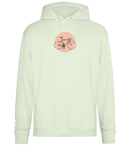 Bicycle Life Keep Moving Design - Premium Essential Unisex Hoodie_CREAMY GREEN_front