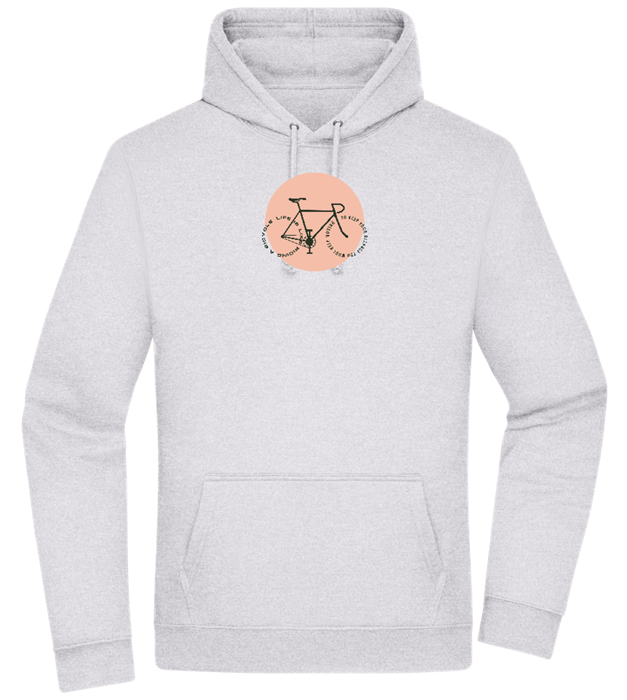 Bicycle Life Keep Moving Design - Premium Essential Unisex Hoodie_ORION GREY II_front