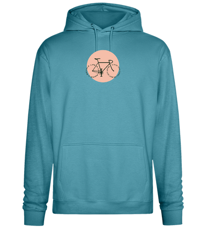 Bicycle Life Keep Moving Design - Premium Essential Unisex Hoodie_POOL BLUE_front