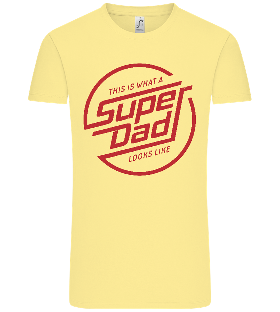 This Is What A Super Dad Looks Like Design - Comfort Unisex T-Shirt_AMARELO CLARO_front