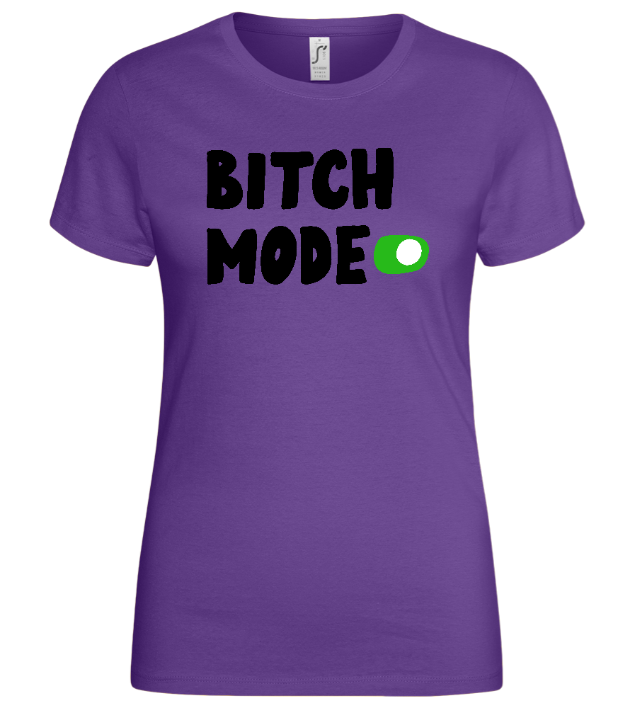 B Mode Activated Design - Basic women's t-shirt_DARK PURPLE_front