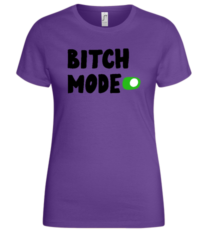 B Mode Activated Design - Basic women's t-shirt_DARK PURPLE_front